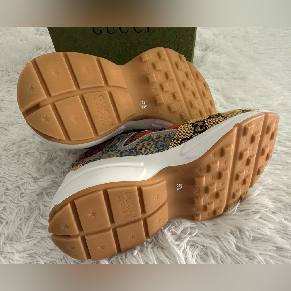 New Authentic Gucci 663681 Women's‎ Rhyton Sneakers Size 35.5 35 1/2 - Picture 7 of 9